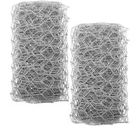 MAGICLULU Grillage à Poules Galvanisé Maille Fine 0,1m X 1m 2 Pièces, Treillis Métallique Hexagonal Léger, Filet pour Jardin et Bricolage, Protection pour Volaille et Cultures