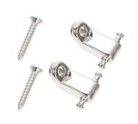 MAGICLULU Guide-cordes pour Guitare Électrique, Lot de 2 Set de Pièces en Métal Argenté Rouleaux, Attaches de Cordes pour Maintien Précis et Protection L'abrasion, Accessoires