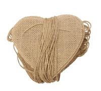 MAGICLULU Guirlande Cœur en Toile de Jute 48 Pièces Bannière Vierge pour Décoration Saint-Valentin Mariage et Fête Guirlande Rustique à Suspendre Mur/Plafond Décoration Intérieure DIY
