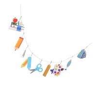 MAGICLULU Guirlande de Rentrée Scolaire 9 Pièces Étiquettes Suspendues en Corde Naturelle, Décorations Suspendues pour Salle de Classe Maternelle, Bannière pour Fête et Premier Jour D'école