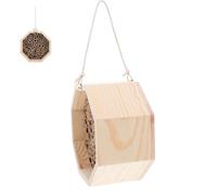 MAGICLULU Hôtel à Insectes en Bois Beige pour Jardin et Patios, Maison à Abeilles Décorative et Élégante Offrant Un Habitat Sûr pour Bêtes à Bon Dieu et Papillons