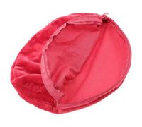 MAGICLULU Housse Bouillotte Ronde en Flanelle Rouge Profond, Manchon Isolant Chaud pour Bouillotte Électrique, Accessoire de Protection Thermique pour Mains Sensibles, Pochette Réutilisable
