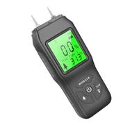 MAGICLULU Humidimètre Numérique pour Bois et Maçonnerie à Écran LCD Rétroéclairé Détecteur de Fuite d'Eau Précis 4 Modes de Mesure d'Humidité Couleur Noire sans Batterie Outil de Mesure