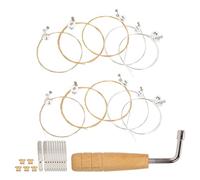 MAGICLULU Jeu Complet de Clés D'accordage pour Lyre en Cuivre et Bois, Outil Robuste pour Remplacement et Réglage Précis des Chevilles de Corde de Harpe Lyre
