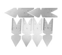 MAGICLULU Jeu de 6 Jauges Centrales en Acier Inoxydable, Calibres de Filetage à 55° et 60°, Mesure Précise des Pas Métriques et Impériaux, Outil de Contrôle de Filetage pour Atelier