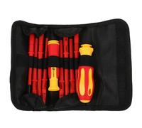 MAGICLULU Jeu de Tournevis Isolés pour Électricien 7 Pièces Antidérapants Manches en Plastique Isolant, Format Compact pour Usage Domestique et Professionnel, Outil Électrique Sécurisé