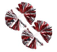 MAGICLULU Kit 2pcs Pompons de Cheerleading Colorés avec Poignée en Plastique Pet Réutilisables Légers pour Garçon et Filles Compétition et Performance Sportive