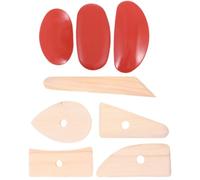 MAGICLULU Kit 8 Pièces D'outils de Sculpture sur Argile en Bois et Caoutchouc pour Modelage de Poterie, Fatigue du Poignet, pour Créations en Argile