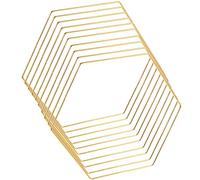 MAGICLULU Kit Attrape-rêves 10 Pièces En Fer Cerceaux Hexagonaux En Macramé Pour Décoration De Mariage Décoration Dintérieur Et Art De Jardin