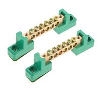 MAGICLULU Kit de Barre de Mise la Terre en Cuivre 2 Pièces Bornier à Bande de Cuivre pour Raccordement Tableau Électrique