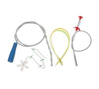 MAGICLULU Kit de Débouchage Canalisation 6 Pièces Bleu, Crochet Flexible 1 Mètre en Matériau Solide, Outil de Drainage pour Évier la Cuisine, Salle de Bain et Égout, Nettoyeur de Fond