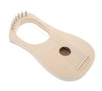 MAGICLULU Kit de Lyre-harpe Basse 7 Cordes en Bois Massif Beige à Monter Soi-même, Instrument à Cordes pour Débutants et Musiciens, Harpe-lyre Polyvalente pour Création Musicale