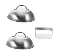 MAGICLULU Kit de Presse à Hamburger Burger Smasher Couvercle rond à Vapeur pour Gril à Dessus Plat