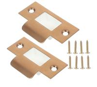 MAGICLULU Kit de Renforcement Porte en Acier Inoxydable, 2 Jeux de Plaques de Protection Rose Doré Cache-verrous et Vis, pour Portes Extérieures et Intérieures, Installation Sécurisée