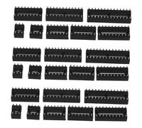 MAGICLULU Kit de Supports Ic Dip Broches Noir Base Microcontrôleur DIY Douilles Durables avec Dissipation Thermique Coffret Complet pour Remplacement et Soudure