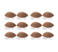 MAGICLULU Kit D'entraînement Extensions de Cils 6 Paires de Paupières de Remplacement en Silicone, Tête Mannequin Amovible pour Maquillage Professionnel, Accessoire Pratique pour Pose