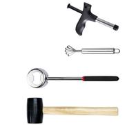 MAGICLULU Kit D'ouverture de Noix en Acier Inoxydable 4 Pièces Design Poignée Portable pour Usage Domestique Pratique