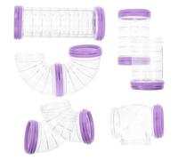MAGICLULU Kit Tunnel Extensible en Plastique pour Hamster, Tube pour Cage Extérieure Renfort D'entrée, Jeu DIY pour Gerbilles et Petits Animaux
