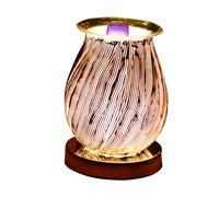 MAGICLULU Lampe Tactile Verre à Effet Chauffe Cire Et Diffuseur Huile Ajustable pour Ambiance Relaxante Maison Prise UE