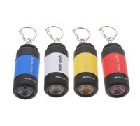 MAGICLULU Lampe Torche LED Mini Rechargeable USB Porte-Clés Lot de 4 Lampes Compactes Multicolores Fonction Lumière d'Appoint pour Balades Nocturnes et Voyages