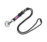 MAGICLULU Lanière Tour de Cou Détachable pour Badge D'identification, Cordon Rond Ajustable en Polyester et Métal, Porte-clés Sécurisé Système de Rupture Instantanée, Design Drapeau