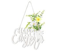 MAGICLULU Lapin De Pâques Décoration De Porche De Pâques À Suspendre Organisateur De Porte Plaque Suspendue Amovible Décorations À Crochet Affiche Joyeuses Pâques Enseigne Au Néon