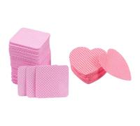 MAGICLULU Lingettes Dissolvantes pour Ongles Gel et Extensions Cils 400 Feuilles en Coton Absorbant Forme Coeur pour Salon de Beauté