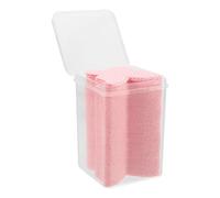 MAGICLULU Lingettes Ongles en Coton Rose de Cœur 200 Feuilles Grosse Capacité Non Pelucheuses Pratiques pour Routine de Soin des Ongles à Domicile
