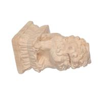 MAGICLULU Lion Head Wood Staircase Finial Carved Post Cap Decorative Banister Topper For Newel Posts And Fence Balusters European Style Wood Carving