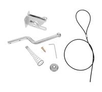 MAGICLULU Loquet de Portail Battant en Acier Galvanisé Argenté, Charnières Robustes pour Clôture Extérieure, Kit de Quincaillerie Verrouillage Sécurisé, Réparation Jardin et Porte de Ferme