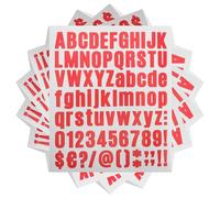 MAGICLULU Lot de 10 Autocollants Lettres et Chiffres Rouges Thermocollants en Vinyle Imperméable, Grandes Lettres pour Personnalisation, Organisation et Décoration, pour Projets DIY et