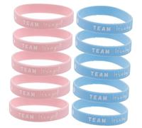 MAGICLULU Lot De 10 Bracelets En Silicone Pour Révélation Fille Garçon, Bicolore Rose Et Bleu, Design Léger Et Confortable, Articles De Fête Prénatale, Pour Baby Shower Et Événements En Extérieur