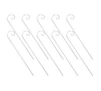 MAGICLULU Lot de 10 Crochets Métalliques de Crosse de Berger 2.0x200 Mm pour Étiquette de Jardin Potager, Support Robuste pour Plantes D'extérieur, Piquets Décoratifs pour Pelouse Suspendre