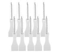 MAGICLULU Lot de 10 Grattoirs à Loterie en Plastique Blanc Porte-clés Suspendu, Petit Outil de Grattage Multifonction pour Cartes à Gratter, pour Loto, Nettoyage et Usage Portable