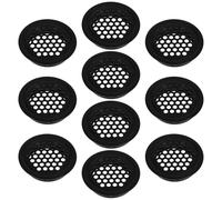 MAGICLULU Lot de 10 Grilles D'aération Rondes Noires en Acier Inoxydable 35 Mm Orifice de Ventilation pour Armoire Dispositif de Ventilation pour Évacuation de Chaleur Maille Respirante