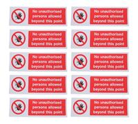 MAGICLULU Lot de 10 panneaux « Défense d'entrer » : Étiquettes d'avertissement pour zone interdite à l'accès - Autocollants de sécurité pour domicile et lieu de travail