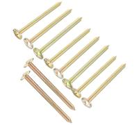 MAGICLULU Lot de 10 Piquets D'arpentage Extérieurs Galvanisés 7 Cm, Marqueurs Multifonctions pour Points de Contrôle, Repères de Niveau et Observation, Résistants et Compacts pour Jardinage