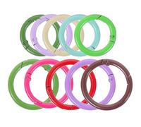 MAGICLULU Lot de 10 Porte-clés Ronds en Alliage de Zinc Couleur Mixte Design Plat Résistant la Déformation Style Rétro pour Accessoires Portables Couleur Aléatoire
