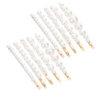 MAGICLULU Lot de 10 Set de Pinces à Cheveux en Perles Blanches, 5 Pièces par Lot, Épingles Nacrées Élégantes pour Mariage, Fête et Accessoires Cheveux Femmes, Barrette Chic pour Coiffure