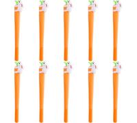 MAGICLULU Lot de 10 Stylos à Encre Gel 0,5 Mm de Carotte Motif Lapin, Stylos Neutres Ergonomiques en Abs pour Étudiants et Bureau, Accessoires D’écriture Kawaii et Créatifs
