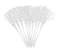 MAGICLULU Lot de 100 Perles Blanches 3 MM pour Création de Bouquets et Guirlandes Perlées, Tiges de Fleurs Artificielles pour Décoration de Mariage, Remplissage de Vase et Bricolage DIY