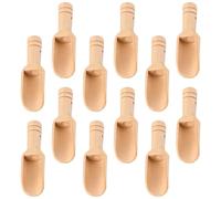 MAGICLULU Lot de 12 Cuillères en Bois Miniatures pour Sels de Bain et Épices, Design Polyvalent Artisanat Unique, Durabilité et Précision pour Usage Cuisine ou Thé