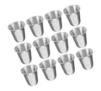 MAGICLULU Lot De 12 Gobelets De Communion Empilables En Acier Inoxydable Pour Eau Bénite Condiments Et Condiments Pour Église