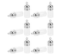 MAGICLULU Lot de 12 mini breloques pour bouteille de parfum vide, en verre transparent avec trou de suspension, pour parfum, voyage, vacances, mariage, décoration, 2,5 cm