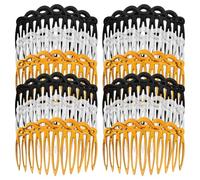 MAGICLULU Lot de 12 Peignes Latéraux à Cheveux Rétro 7,5 Cm, 11 Dents en Plastique Souple, Couleurs Assorties, Accessoires Coiffure pour Femmes et Filles, pour Chignons et Coiffures