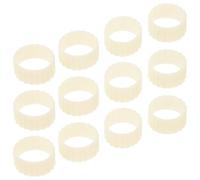 MAGICLULU Lot de 12 Réducteurs de Porte-Bougies en Silicone Beige Antidérapants Stabilisateur, Accessoires pour Bougeoirs pour Occasions Religieuses et Fêtes