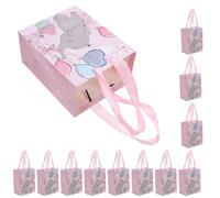MAGICLULU Lot de 12 Sachets à Bonbons en Papier Écologique Motifs Éléphant, Format 14x11x6,5 Cm, Pochettes Présents Réutilisables pour Fêtes, Anniversaires et Rangement Plusieurs styles