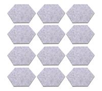 MAGICLULU Lot de 12 Tableaux D'affichage Hexagonaux en Feutre Gris Autocollants, Panneaux Muraux Décoratifs et Isolants Phoniques, Adhésif Mural pour Bureau, Chambre et Espace de Travail