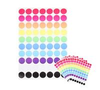MAGICLULU Lot de 1400 Autocollants à Pois Colorés Ronds 19 Mm, Étiquettes Adhésives de Classification, 20 Feuilles pour Organisation Bureau, École et Maison, Autocollants Décoratifs