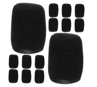 MAGICLULU Lot de 15 Housses De Protection pour Microphone Manchons en Éponge Housses De Protection pour Microphone Élastiques Noires